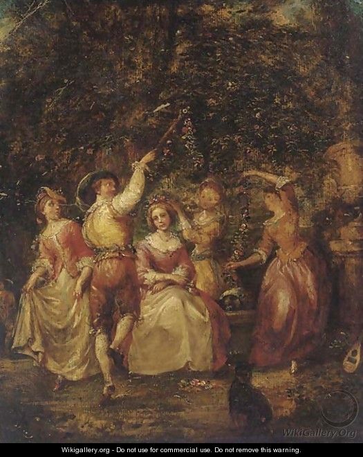Fete champetre - (after) Alfred Joseph Woolmer - WikiGallery.org, the ...