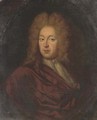 Portrait of Charles Taylor Esq. (1660-1736), bust-length, in a brown wrap and white stock, in a painted oval - (after) Kneller, Sir Godfrey