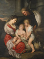 The Holy Family with the Infant Saint John the Baptist - (after) Sir Peter Paul Rubens