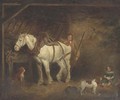 In the stable 2 - (after) George Morland