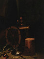A soldier at a cannon - (after) Gerrit Dou