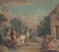 Children playing in a landcsape - (after) Francois Boucher