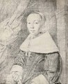 Portrait of a young lady, half-length, wearing a bonnet and a lace collar - Cornelius de Visscher