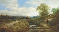 A haycart in a river landscape - Edwin L. Meadows