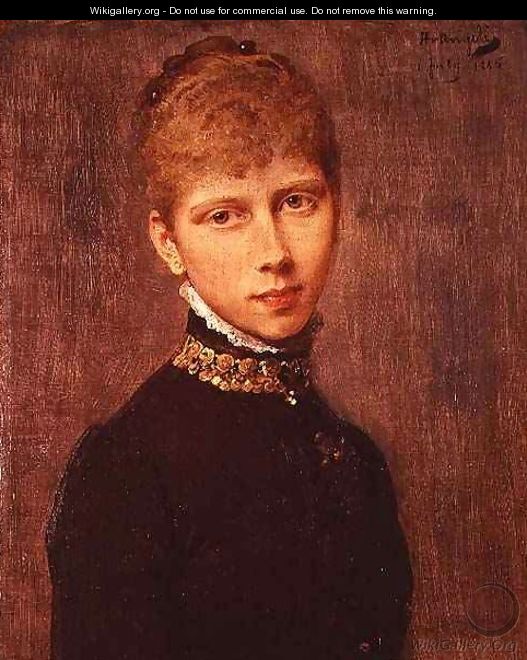Portrait of Princess Victoria of Prussia (1840-1901) - Baron Heinrich ...