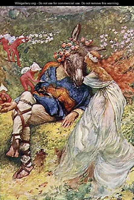 Titania and Bottom in A Midsummer