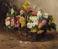 A Basket Of Flowers - Alphonse de Neuville