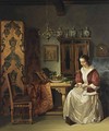 An Elegant Lady In An Interior - Pieter Gerardus Bernhard
