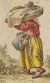 Peasant Woman Walking To The Left, Carrying Goods In A Basket And Sling - Herman Saftleven