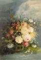 A Still Life Of Roses, Peonies, Carnations, Tulips And Other Flowers In ...