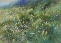 An Alpine Meadow Of Wildflowers - John MacWhirter