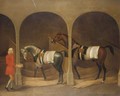 Groom Feeding Two Horses - (after) James Seymour