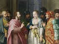 Christ And The Adulterous Woman - Dutch School