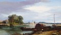 Loading Barges On The Thames - William James Muller