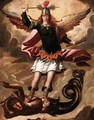 Saint Michael Vanquishing The Devil - Spanish Colonial School