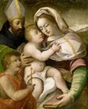 The Madonna And Child With The Infant Saint John The Baptist And A Male Saint - Bolognese School