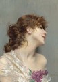 Portrait Of A Lady Lina Bilitis With Two Pekinese - Giovanni Boldini ...