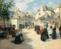 The Concarneau Harbor And Market Day At Audierne - Fernand Marie Eugene Legout-Gerard
