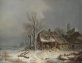 Winterliches Dorf (Village In Winter) - Heinrich Bürkel