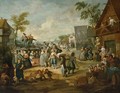 A Fair With A Quack Pulling Teeth In A Village - (after) Egbert Van, The Younger Heemskerck