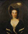 Portrait Of A Lady Wearing A Green Fur-Trimmed Shawl - (after) Nathaniel Hone