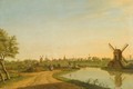 A View Of Leiden Looking From The North To The South With A Tow-Boat On The Haarlemmertrekvaart - Paulus Constantin La Fargue