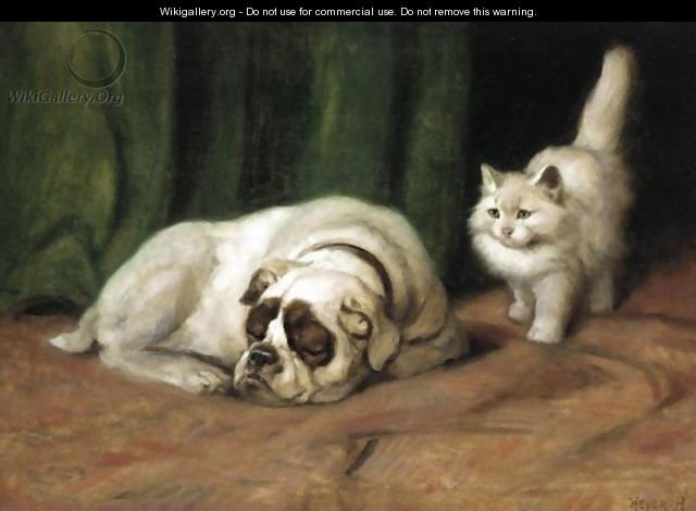 Let Sleeping Dogs Lie Arthur Heyer Wikigallery Org The Largest Gallery In The World