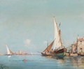 Two Views Of The Venetian Lagoon - Alfred Godchaux