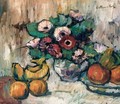 Still Life With Anemones And Fruit - George Leslie Hunter