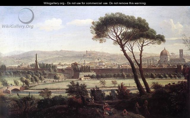 View of Florence from the Via Bolognese c. 1695 - Caspar Andriaans Van Wittel