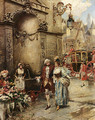 A Visit To The Florist - Henri Victor Lesur - WikiGallery.org, the ...