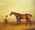 Emlius, Winter of the 1832 Derby, held by a Groom at Doncaster - John Ferneley, Snr.