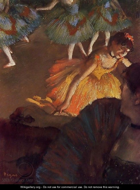 Ballerina And Lady With A Fan - Edgar Degas